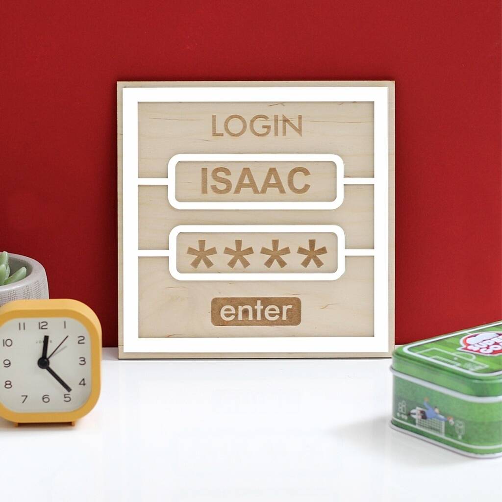 Personalised Child's Login Bedroom Sign